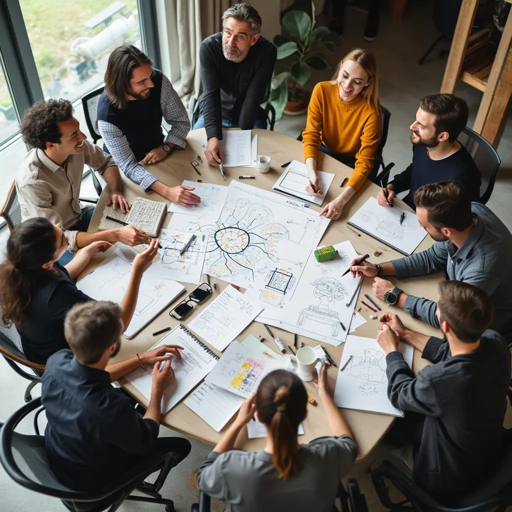 Team bei der Planung von SelbstMastery Kursen